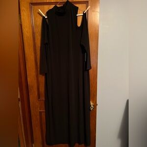 Eloquii Elegant Black Cold Shoulder Dress